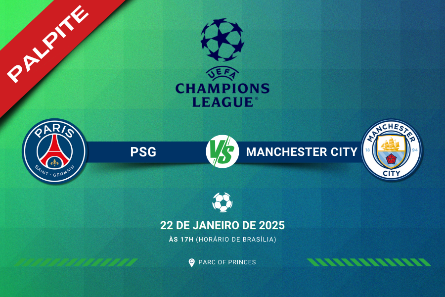 Confira nosso palpite PSG contra Manchester CIty pela UEFA Champions League