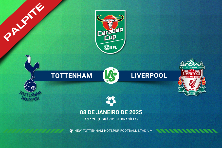 Palpite para Tottenham contra Liverpool pela Copa da Liga Inglesa