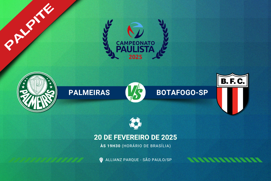 Palptie para Palmeiras contra Botafogo-SP pelo Paulistão 2025