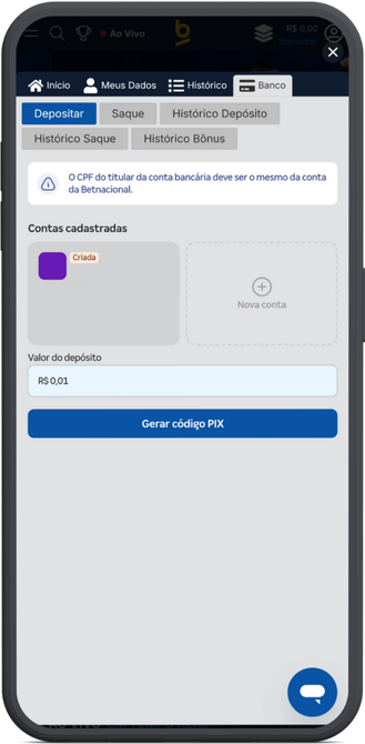 como depositar betnacional