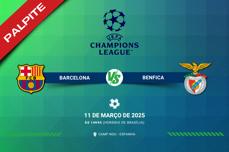 Palpite para Barcelona contra Benfica pela Liga dos Campeões