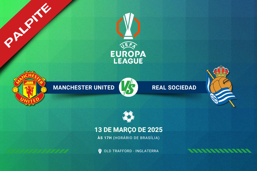 Palpite para Manchester Untied contra Real Sociedad pela UEFA Europa League