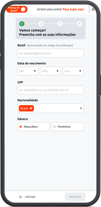 como cadastrar betano