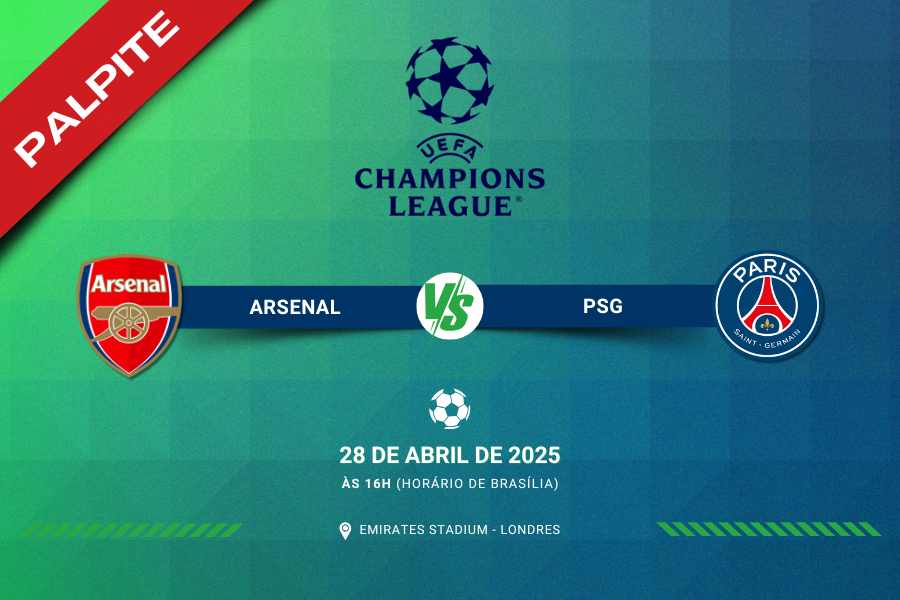 Palpite para Arsenal contra PSG pela Champions League
