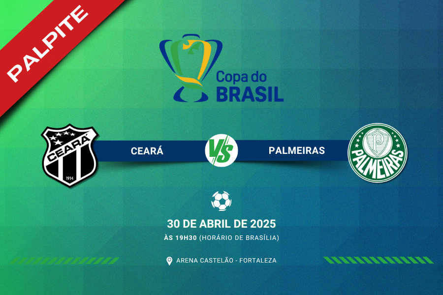 Palpites para Ceará contra Palmeiras pela Copa do Brasil