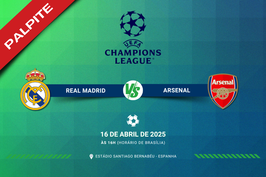 Palpite para Real Madrid contra Arsenal pela Champions League