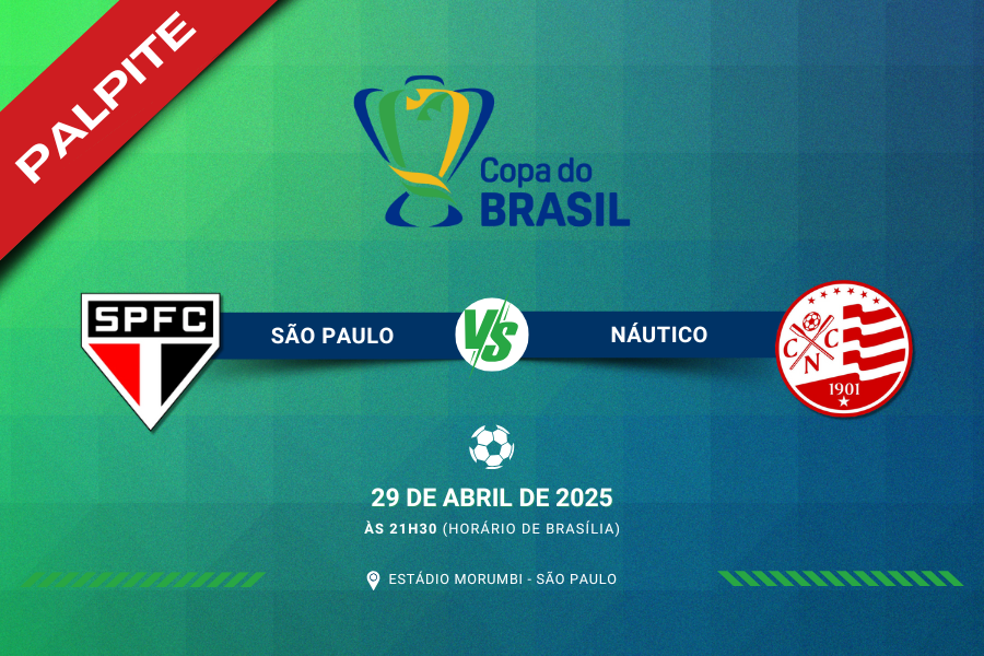 Palpite para São Paulo contra Náutico pela Copa do Brasil