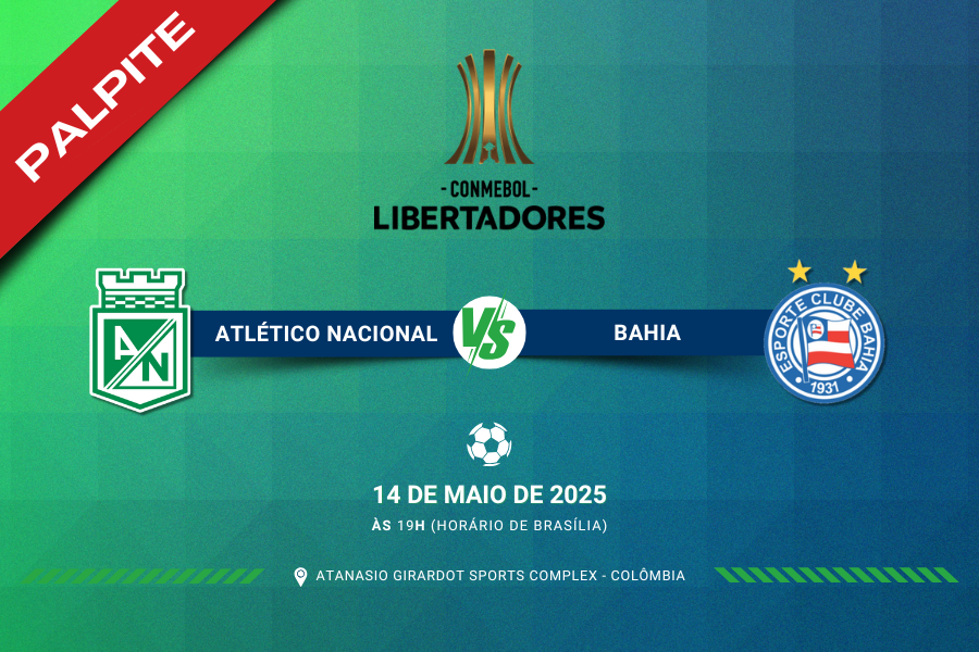 Palpite para Atlético Nacional contra Bahia pela Libertadores