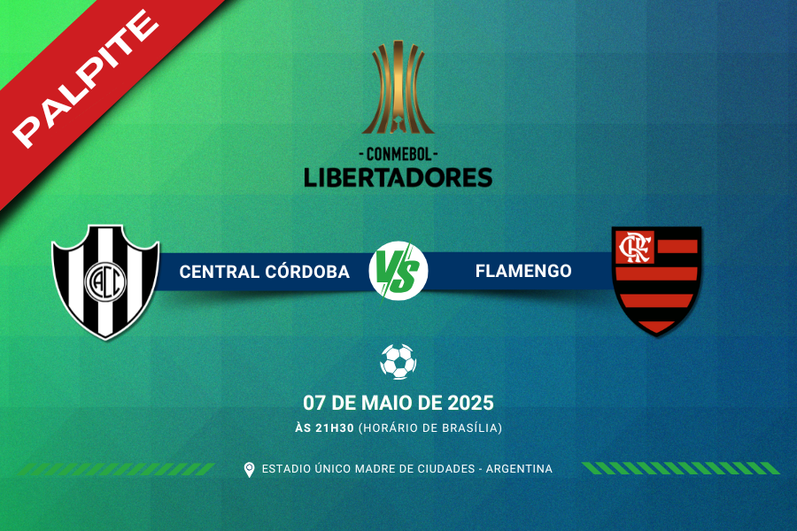 Palpite de apostas para Central Córdoba contra Flamengo pela Copa Libertadores da América