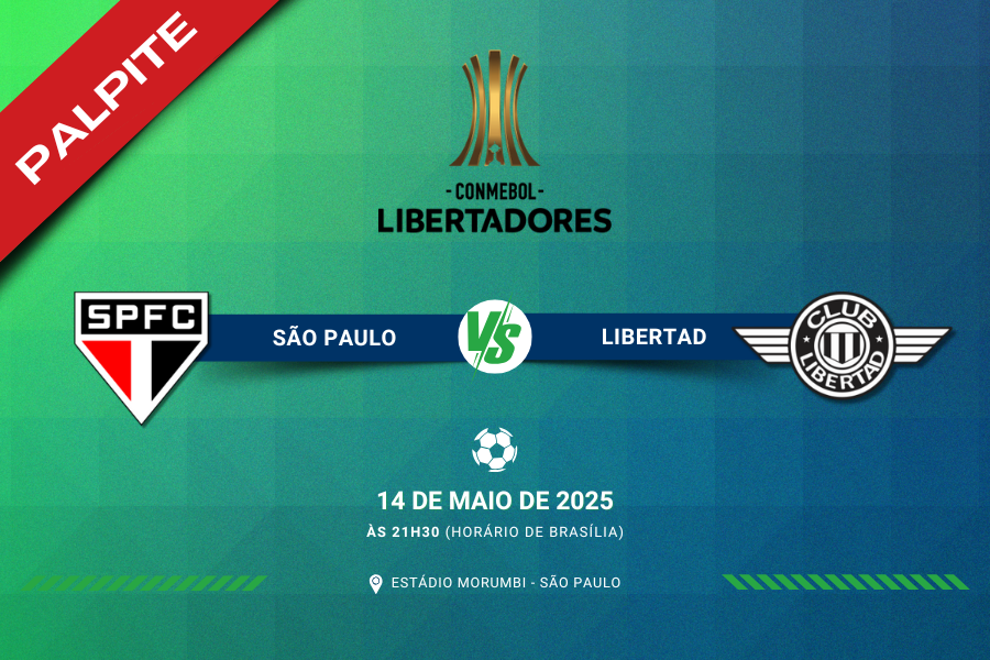 Palpite para São Paulo contra Libertad pela Libertadores