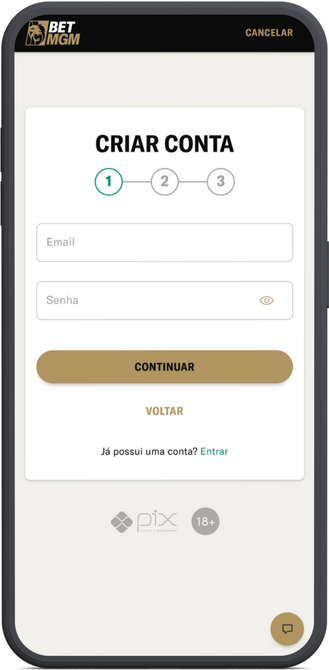 Cadastro BetMGM Brasil
