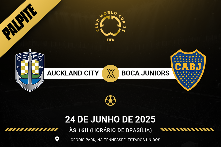 Palpite para Auckland City contra Boca Juniors pelo Mundial de Clubes