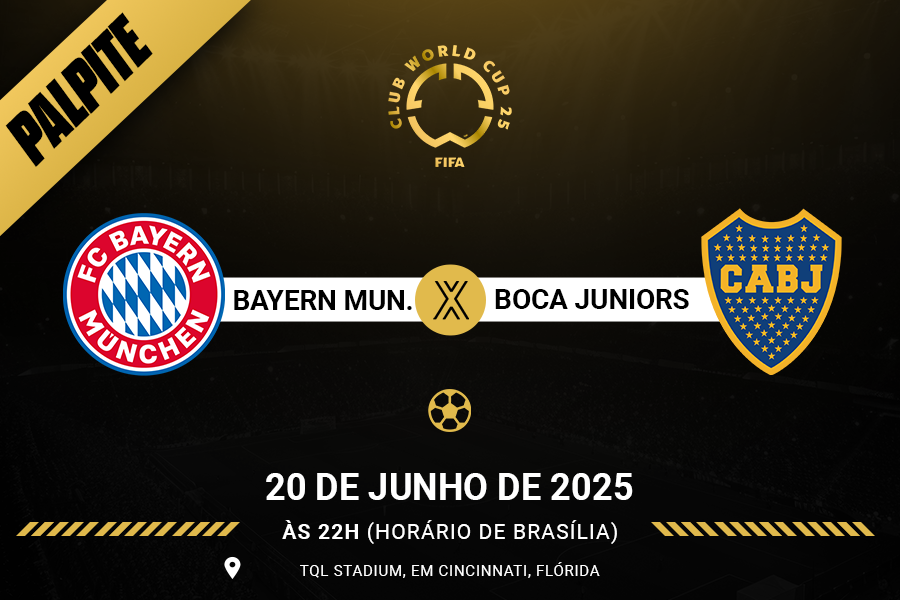 Palpite para Bayern contra Boca Juniors pelo Mundial de Cluibes 2025