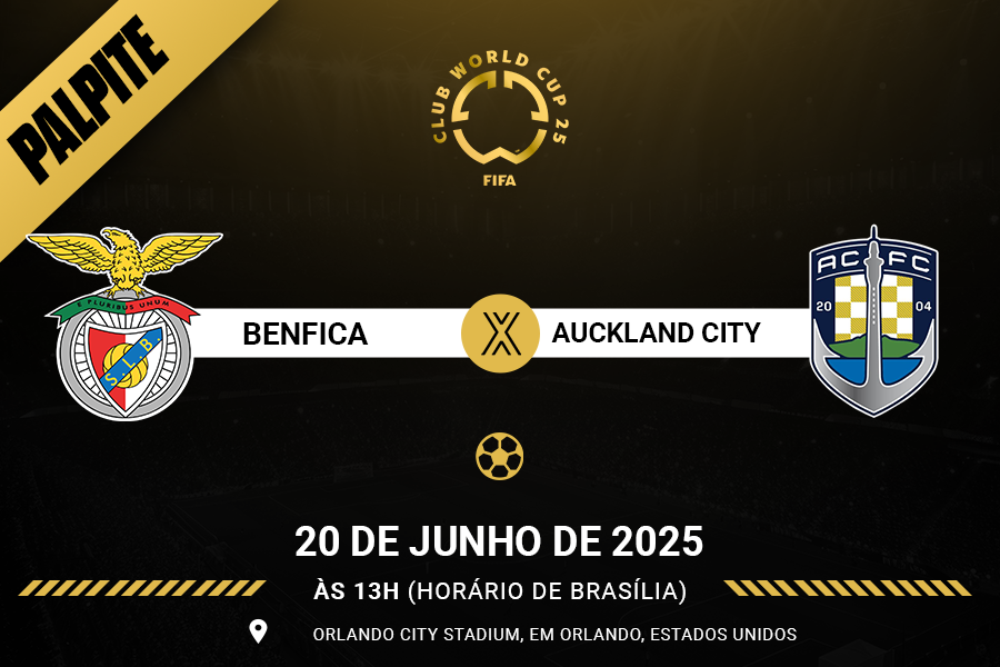 Palpite para Benfica contra Auckland City pelo Mundial de Clubes