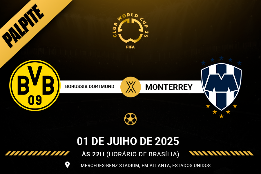 Palpite para Borussia Dortmund x Monterrey pelo Mundial de Clubes