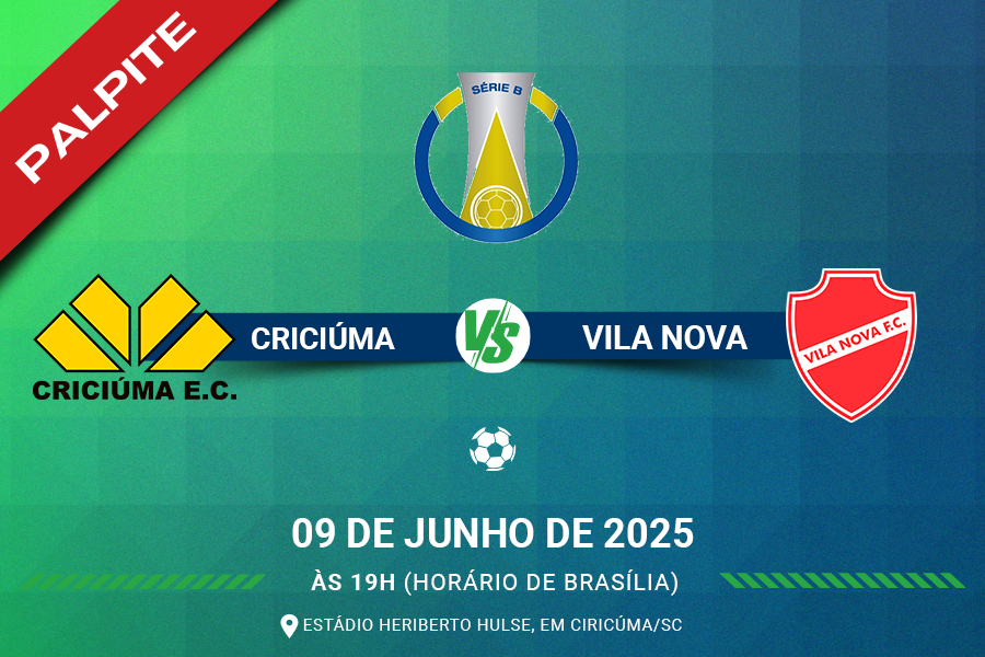 Palpite para Criciúma contra Vila Nova pelo Brasileirão Série B