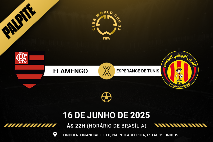 Palpite para Flamengo contra Esperance de Tunis pelo Mundial de Clubes FIFA 2025