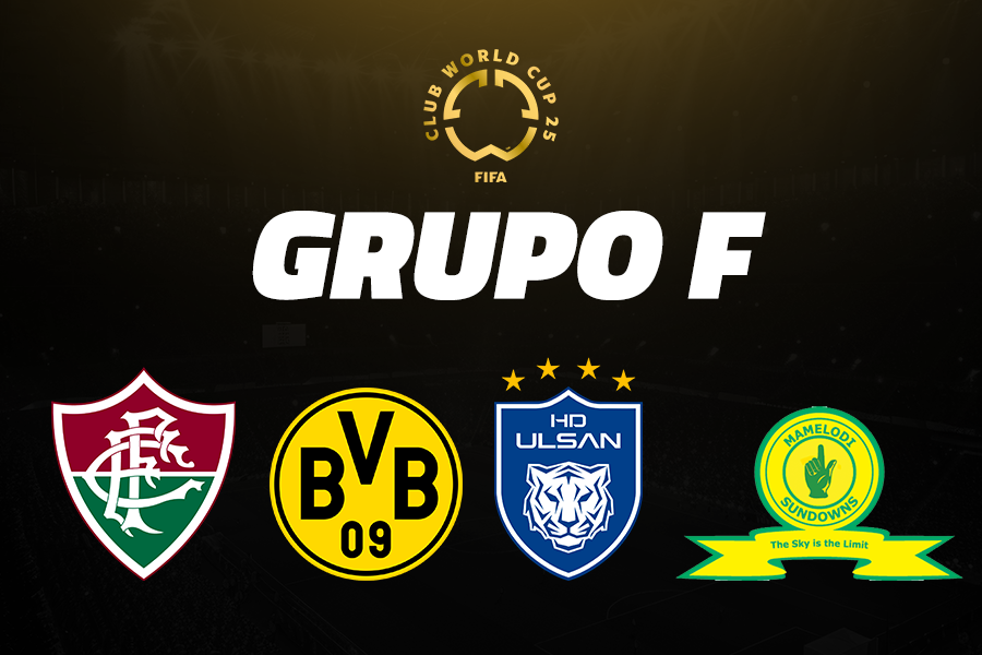 Grupo F do Mundial de Clubes com Fluminense, Mamelodi Sundowns, Borussia Dortmund e Ulsan Hyundai