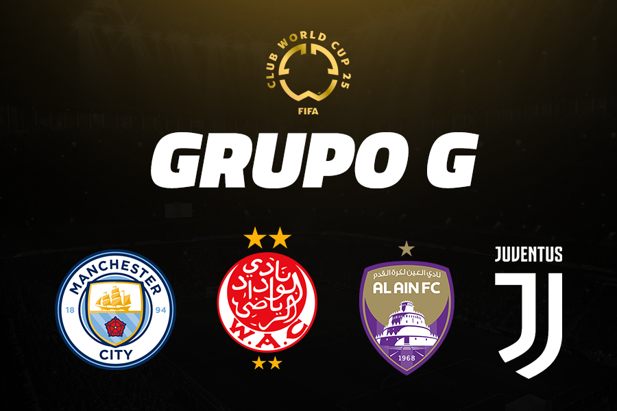 O Grupo G do Mundial de Clubes FIFA terá Manchester City, Wydad Casablanca, Al-Ain e Juventus