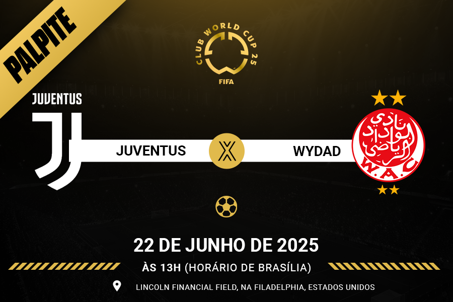 Palpite Juventus contra Wydad Casablanca pelo Mundial de Clubes
