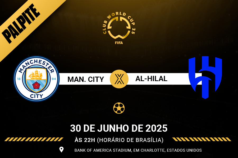 Palpite para Manchester City x Al-Hilal pelo Mundial de Clubes