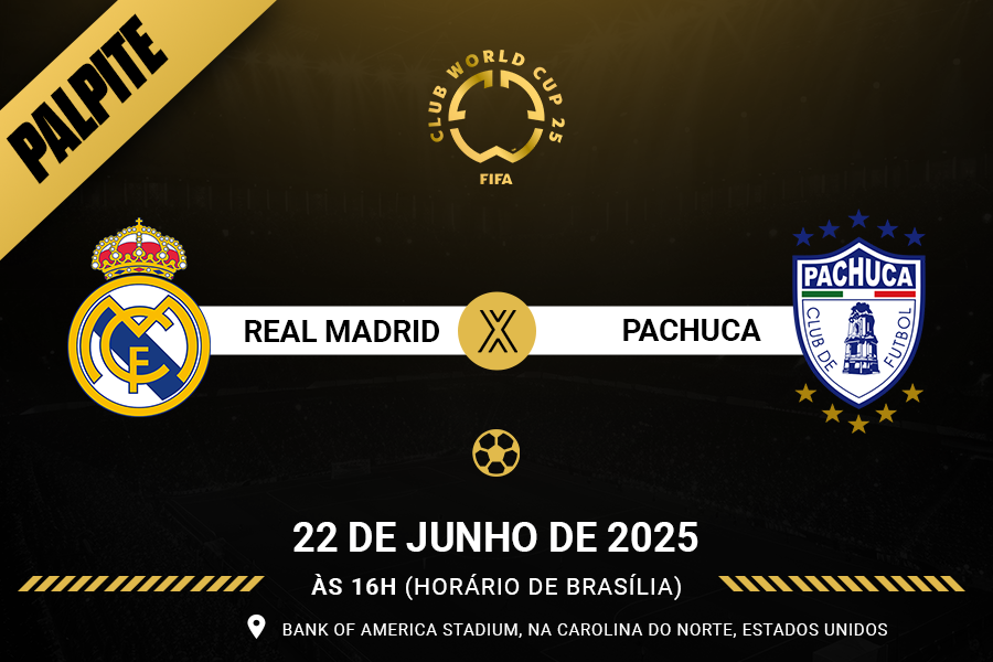 Palpite para Real Madrid contra Pachuca pelo Mundial de Clubes