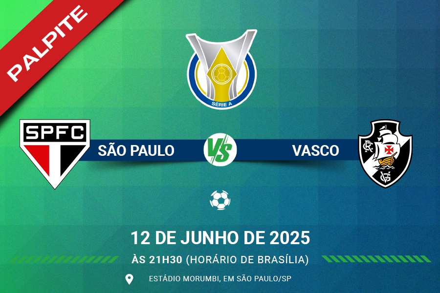 Palpite para São Paulo contra Vasco pelo Brasileirão Série A 2025