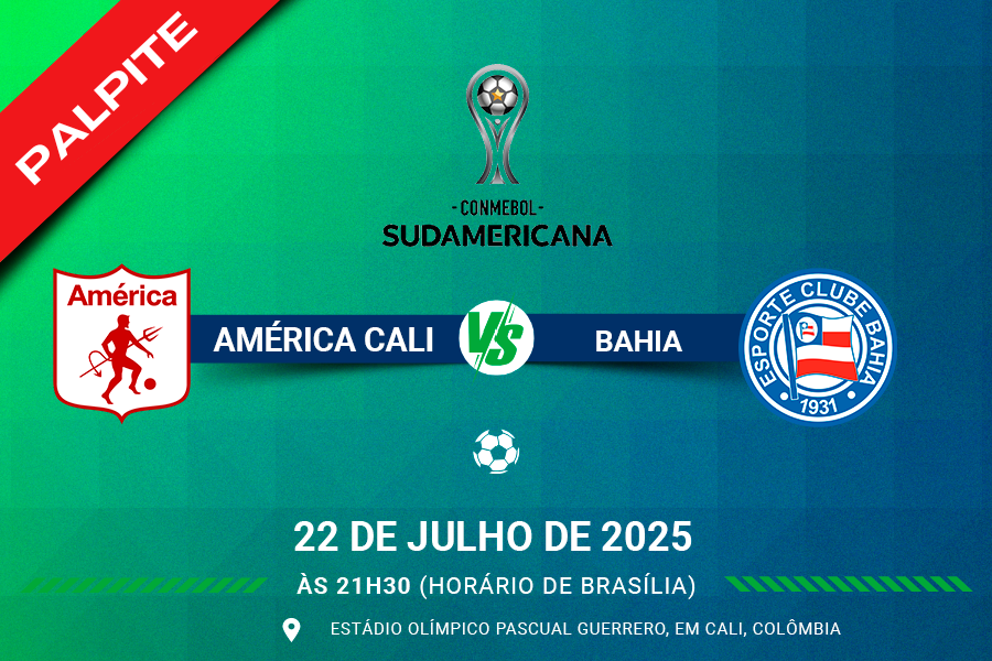 Palpite para América de Cali contra Bahia pelo Copa Sul-Americana