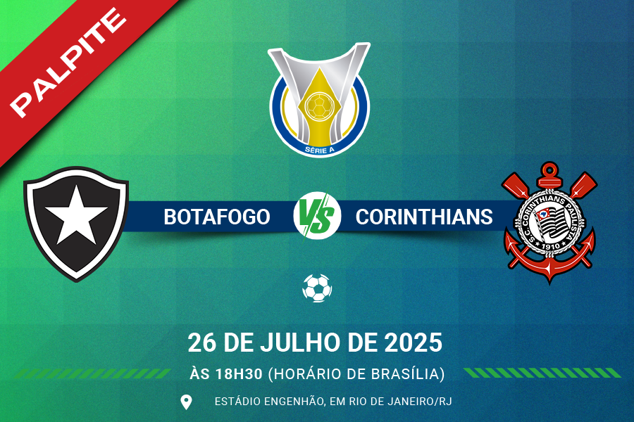 Palpite para Botafogo contra Corinthians pelo Brasileirão Série A 2025