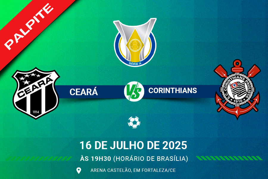 Palpite para Ceará e Corinthians pelo Brasileirão Série A 2025