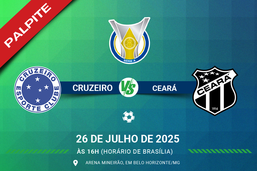 Palpite para Cruzeiro contra Ceará pelo Brasileirão Série A 2025