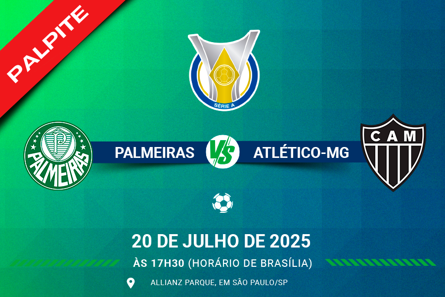 Palpite para Palmeiras contra Atlético-MG pelo Brasileirão Série A