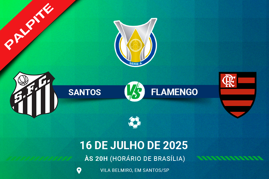 Palpite para Santos contra Flamengo pelo Brasileirão Série A