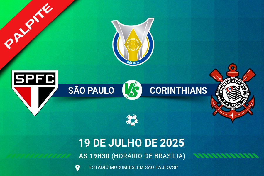 Palpite para São Paulo contra Corinthians pelo Brasileirão Série A