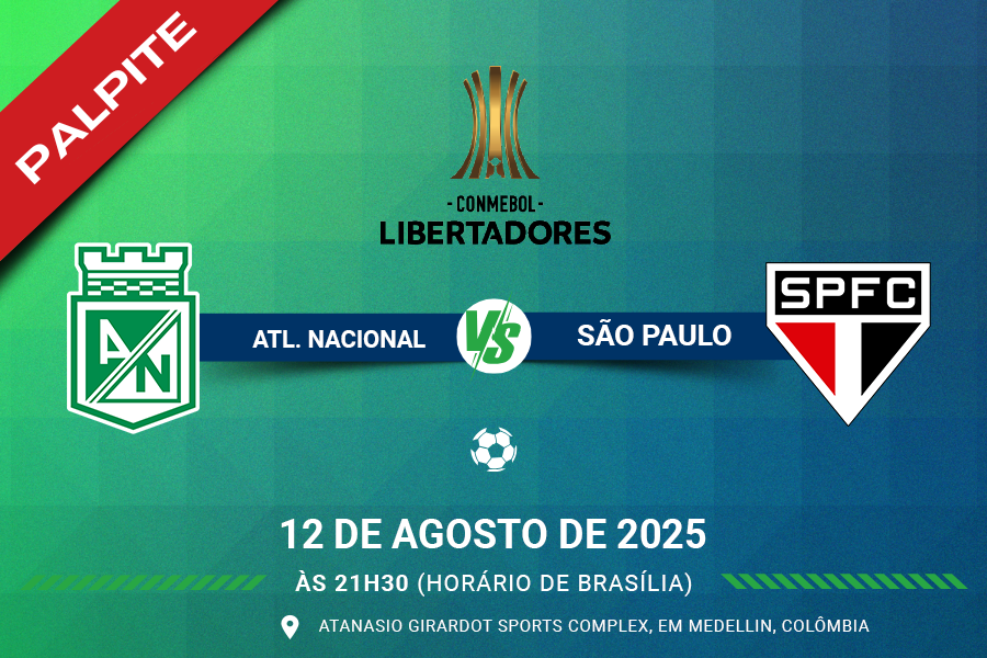 Palpite para Atlético Nacional contra São Paulo pela Libertadores 2025