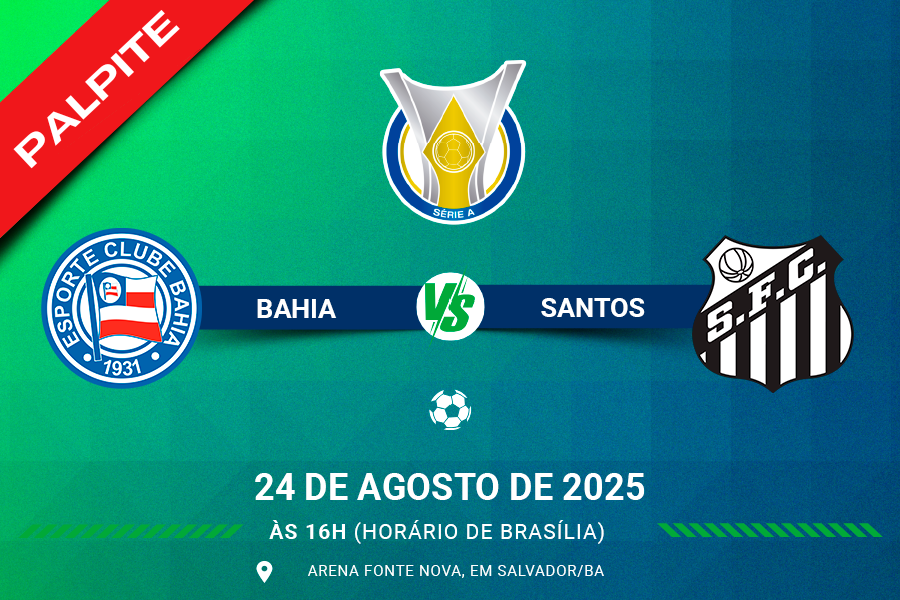 Palpite para Bahia contra Santos pelo Brasileirão Série A