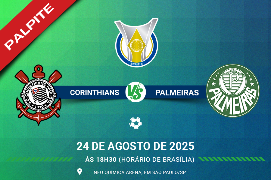 Palpite para Corinthians contra Palmeiras pelo Brasileirão Série A