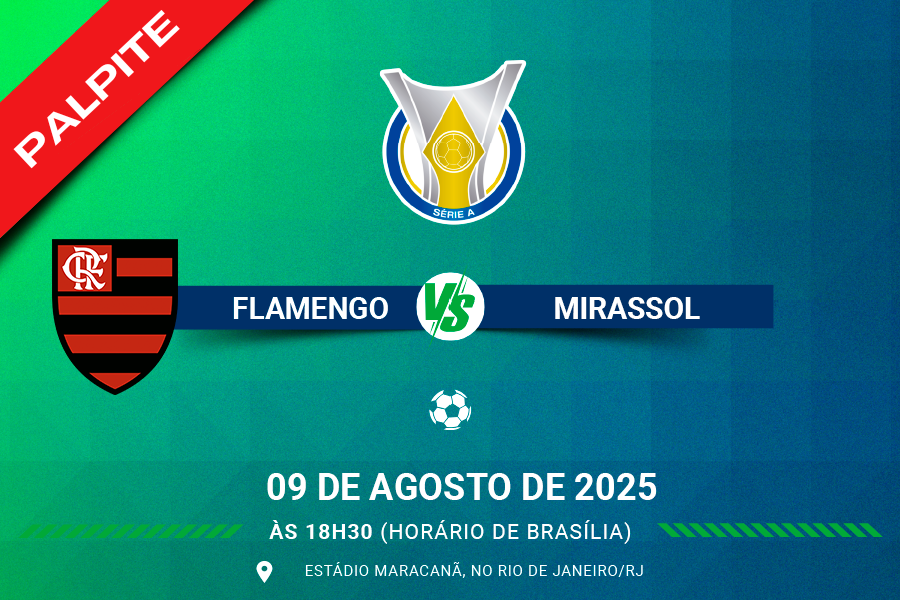 Palpite Flamengo contra MIrassol pelo Brasileirão Série A