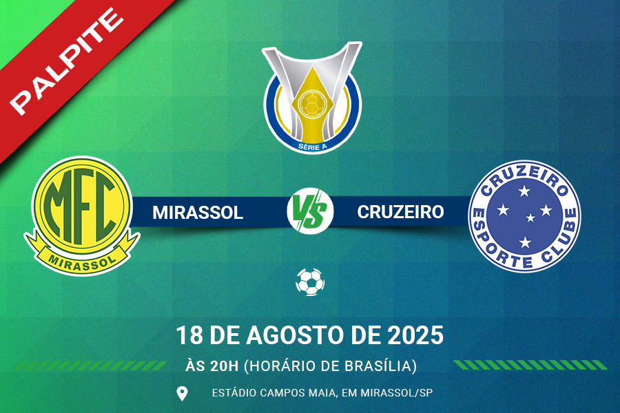 Palpite para Mirassol contra Cruzeiro pelo Brasileirão Série A