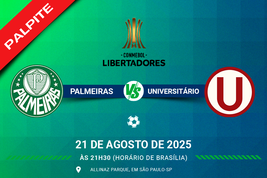 Confira nosso palpite Palmeiras contra Universitário pela Libertadores