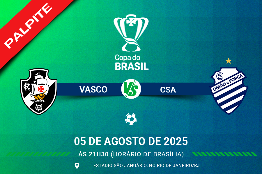 Palpite para Vasco contra CSA pela Copa do Brasil