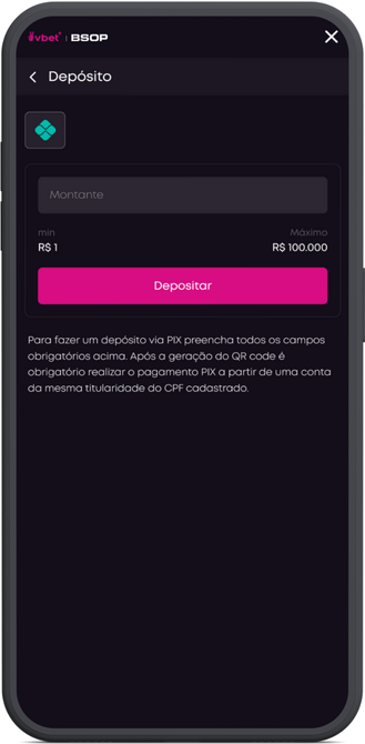 como depositar vbet passo 2