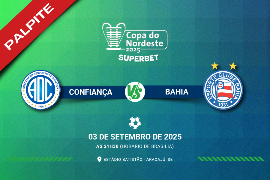 Palpite para Confiança contra Bahia pela final da Copa do Nordeste