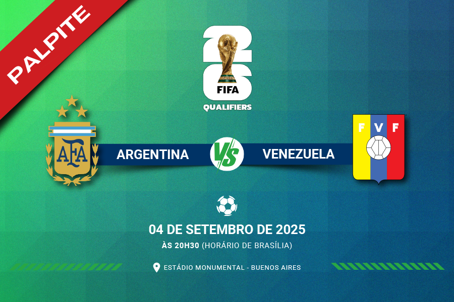 Palpite para Argentina contra Venezuela pelas Eliminatórias para a Copa do Mundo 2026