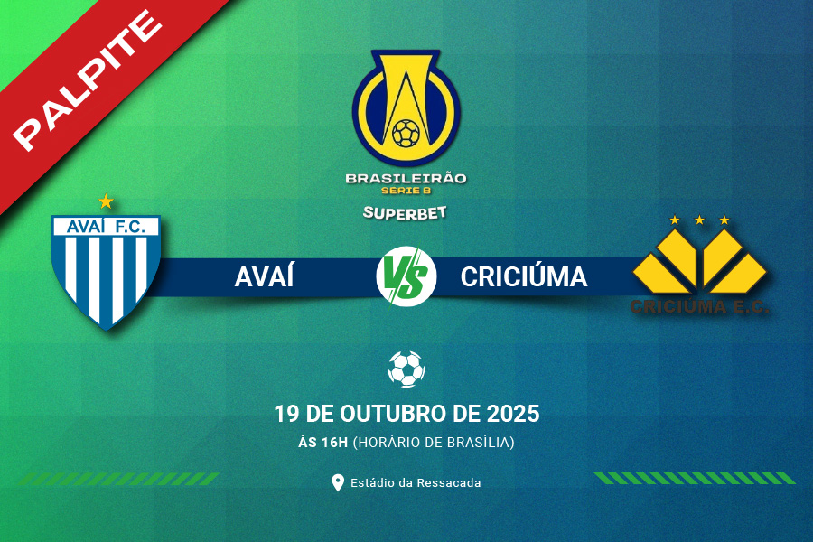 Saiba todas as informações para apostar no jogo entre Avaí x Criciúma pelo Campeonato Brasileiro da Série B de 2025.