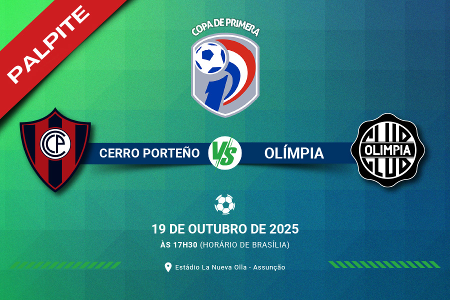 Confira as principais informações para apostar no Clássico Paraguaio entre Cerro Porteño x Olimpia neste domingo, 19 de outubro.
