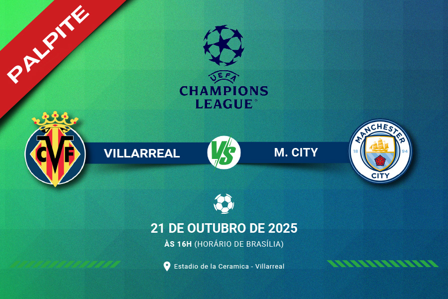 Saiba tudo sobre o jogo entre Villarreal x Manchester City pela Fase de Liga da UEFA Champions League 2025/26.