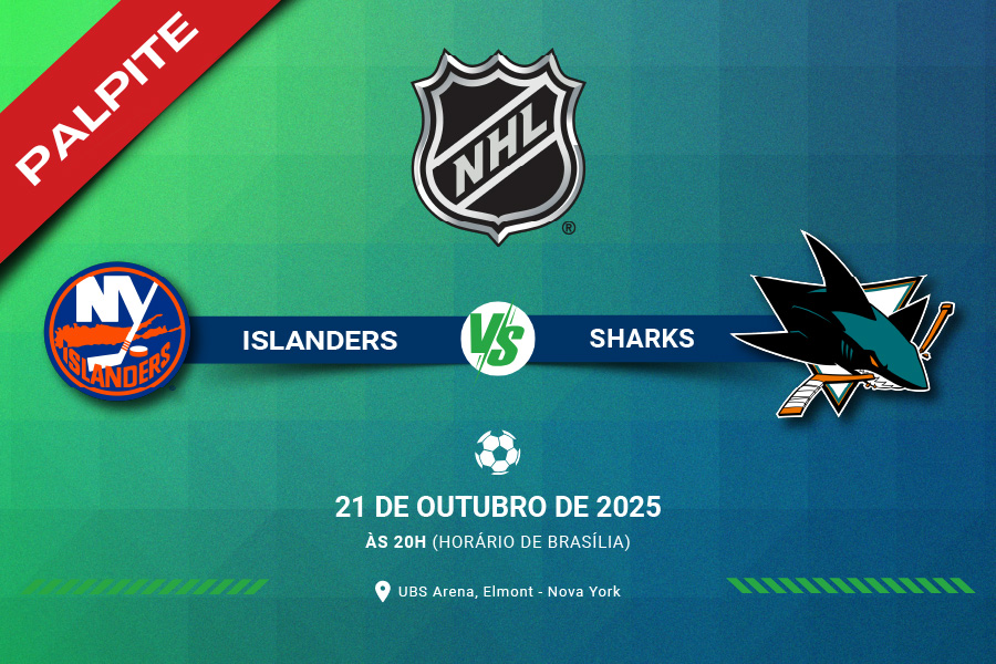 Saiba todas as informações para apostar em New York Islanders x San Jose Sharks pela NHL 2025/26.
