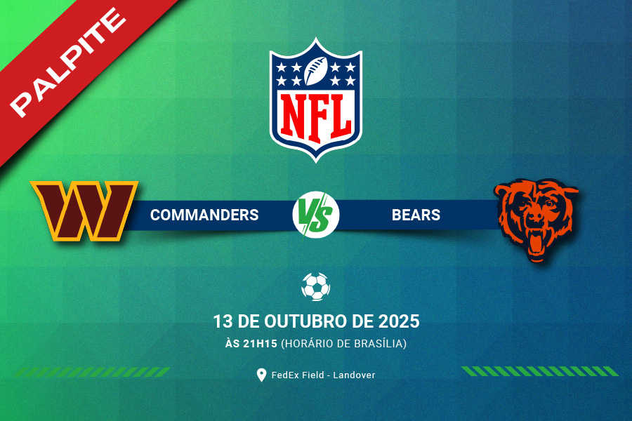 Confira a análise completa e saiba onde assistir o jogo entre Washington Commander x Chicago Bears
