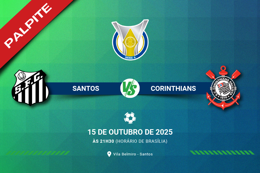 Saiba tudo sobre o jogo entre Santos x Corinthians pela 28º rodada do Brasileirão Série A de 2025. Onde assistir e melhor palpite.